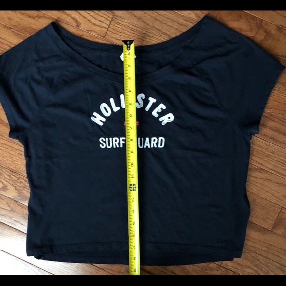 Hollister Navy Blue Surf Guard Crop Top Size Large - Picture 4 of 6